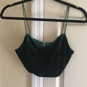 Velvet crop top